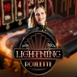 Live Casino logo of Lightning Roulette from Evolution at Oscar Spin Casino